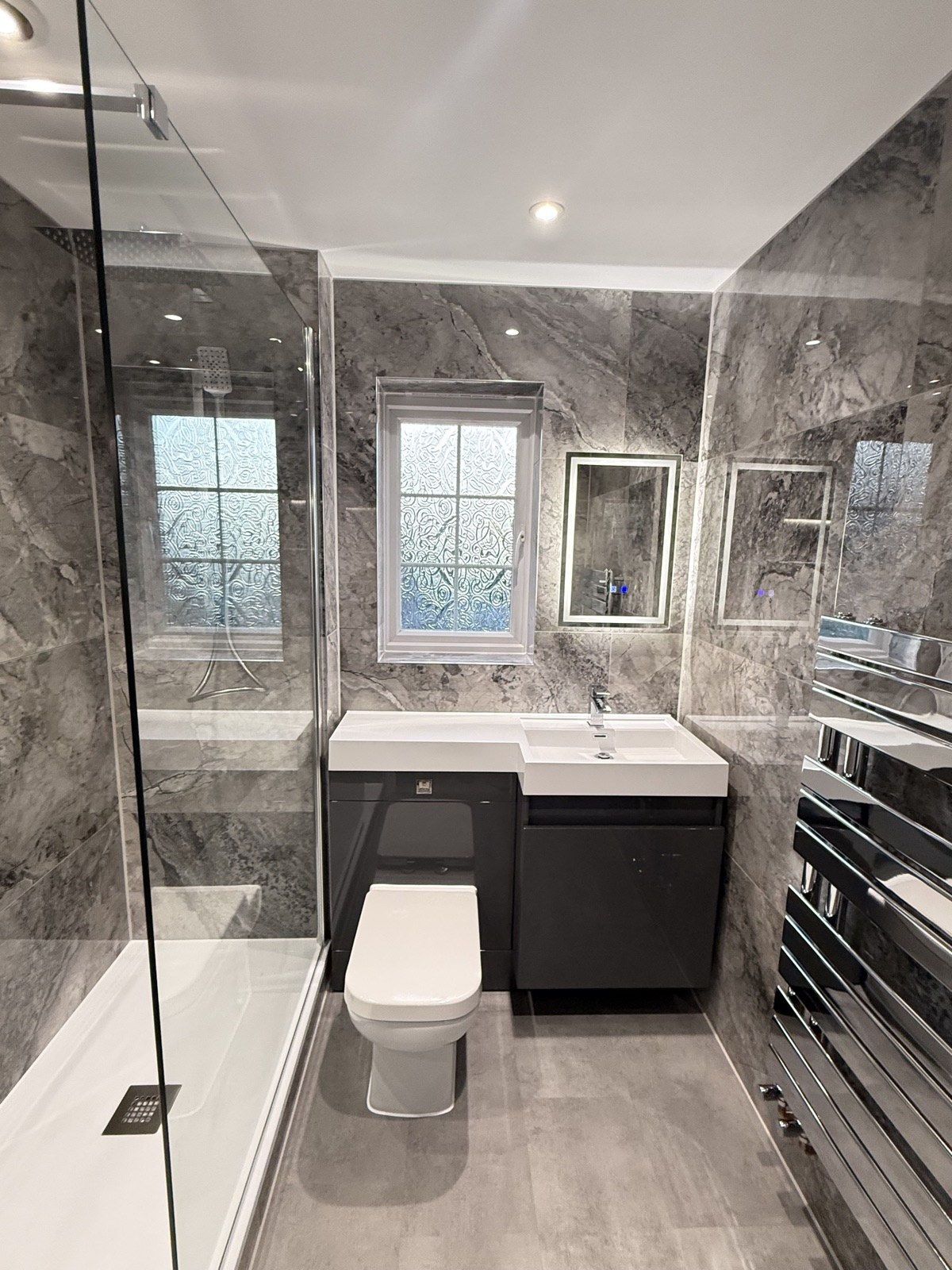 Finished walk-in shower ensuite, Norwich