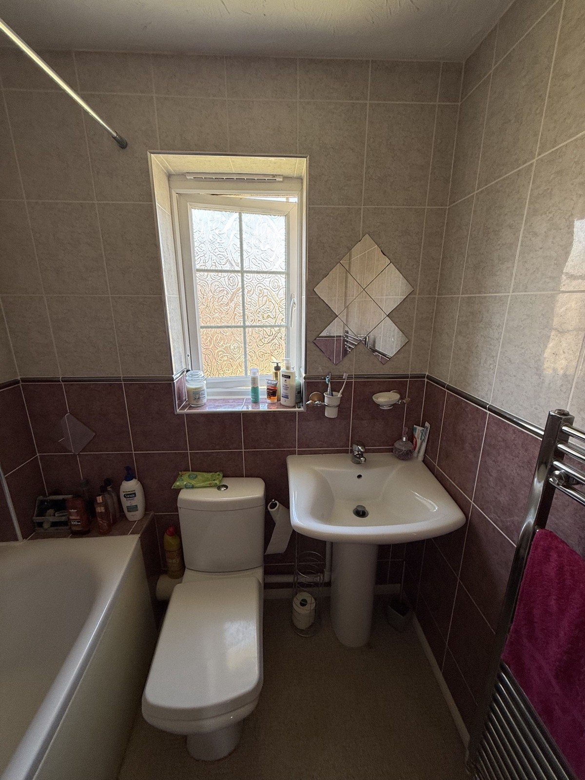 Dated bathroom before renovation